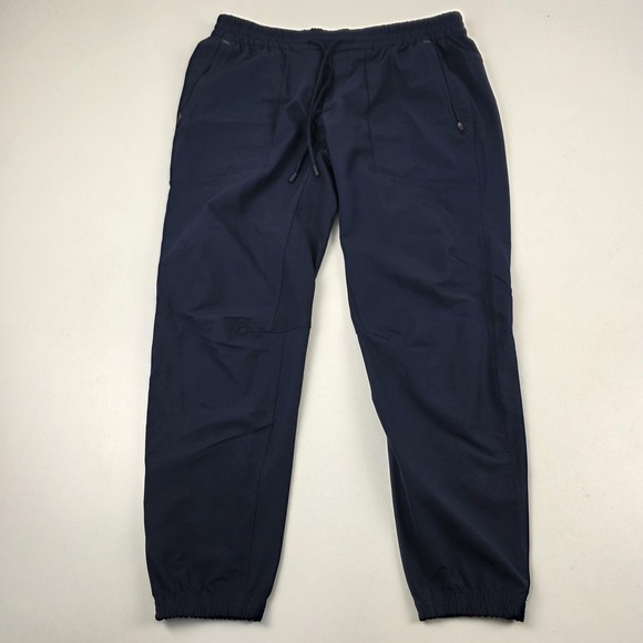 Lululemon Joggers Pants Mens XL Blue Lined Ventilated Zip Pockets Logo LM5AEGS